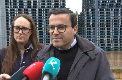 Miguel Ángel Gallardo, secretario general del PSOE de Extremadura, en Calamonte