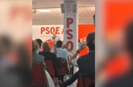 Miguel Ángel Morales, durante el Comité Extraordinario del PSOE extremeño