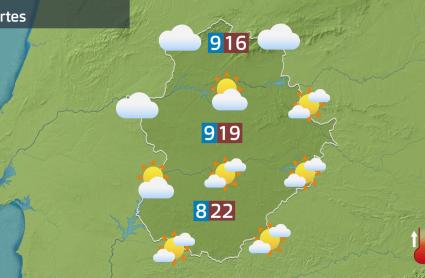 Mapa de previsión del martes 11 de noviembre 
