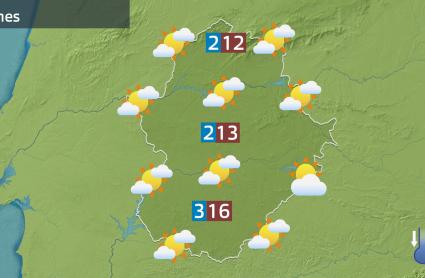 Mapa de previsión del 1 de diciembre