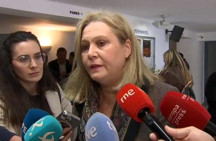 La secretaria de Acción Social del PP de Extremadura, Teresa Tortonda, tras el acto institucional del 25N