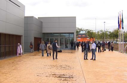 Juzgados de Badajoz durante el juicio por el crimen de la educadora social en Badajoz