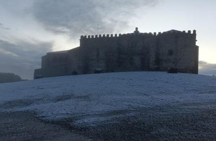 Monasterio de Tentudía, nevado, a 21 de diciembre de 2025