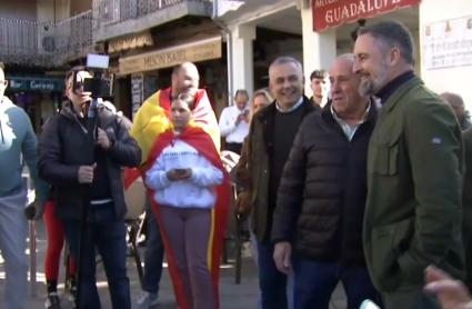Santiago Abascal, presidente de Vox, visita Guadalupe