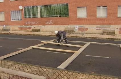 Trabajos fachada Aldea Moret