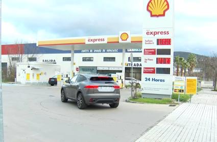 Gasolinera extremeña en diciembre de 2025