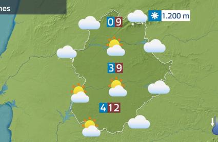 Mapa de previsión del 22 de diciembre