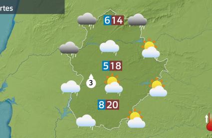 Mapa de previsión del 9 de diciembre