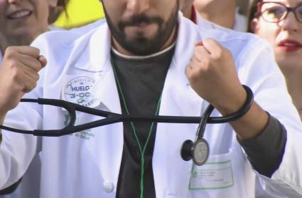 Protesta de médicos contra el Estatuto Marco