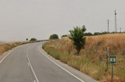 Carretera EX-200, inicio del kilómetro 2 saliendo desde Llerena a Casas de Reina