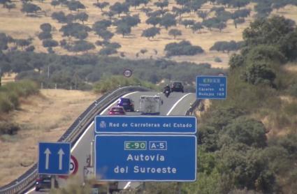 Autovía A-5 a su paso por Extremadura