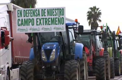 Tractorada en Extremadura, en protesta por el acuerdo con Mercosur y la nueva PAC
