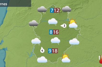 Mapa de previsión del 2 de enero