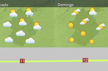 Mapa de previsión del 17 y 18 de enero