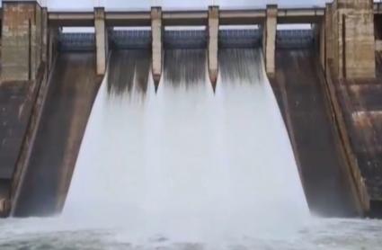 Desembalse de la presa de Gabriel y Galán