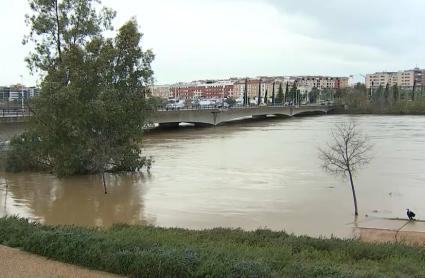 Imagen de Badajoz durante la borrasca Marta