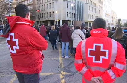 Dispositivos de Cruz Roja durante la celebración de los carnavales
