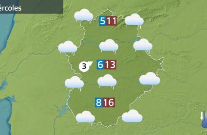 Mapa de previsión del 18 de febrero