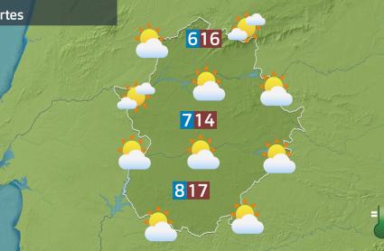 Mapa de previsión del 17 de febrero
