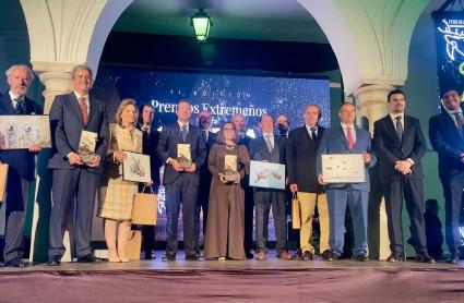 Galardonados en los II Premios Extremeños de la Caza, gala que se ha celebrado en Llerena