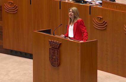 Piedad Álvarez, portavoz del PSOE, interviene en la segunda sesión del Debate de Investidura