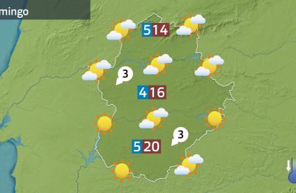 Mapa de previsión del domingo 29 de marzo
