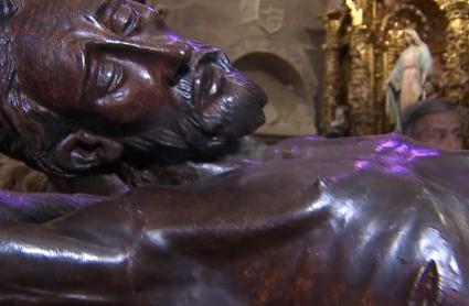 Detalle del Cristo Negro de Cáceres