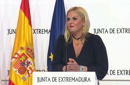 Elena Manzano, portavoz de la Junta de Extremadura en funciones