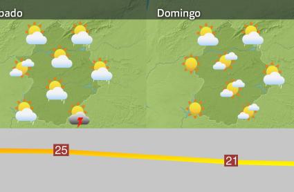 Mapa de previsión del 11 y 12 de abril