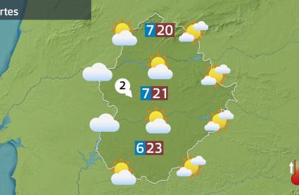 Mapa de previsión del 14 de abril