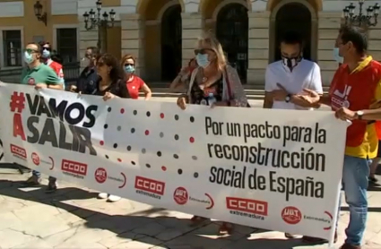 Pancarta de cabecera de la manifestación