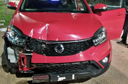 Vehículo siniestrado en el accidente