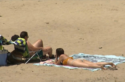 Gente en la playa