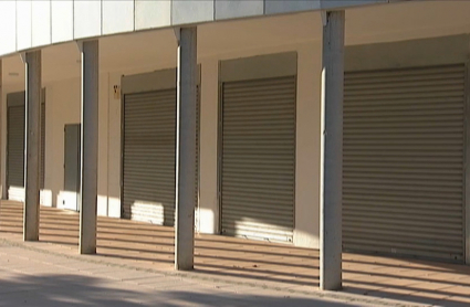 Pabellón comercial de la Feria de Zafra cerrado