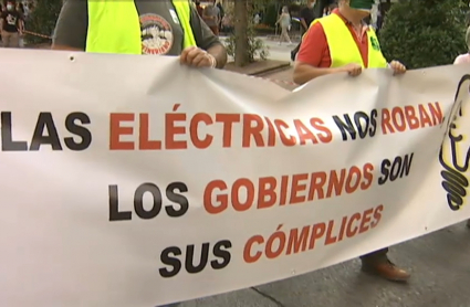 Protesta contra las eléctricas