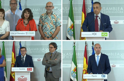 Reacciones de los grupos parlamentarios al discurso de María Guardiola