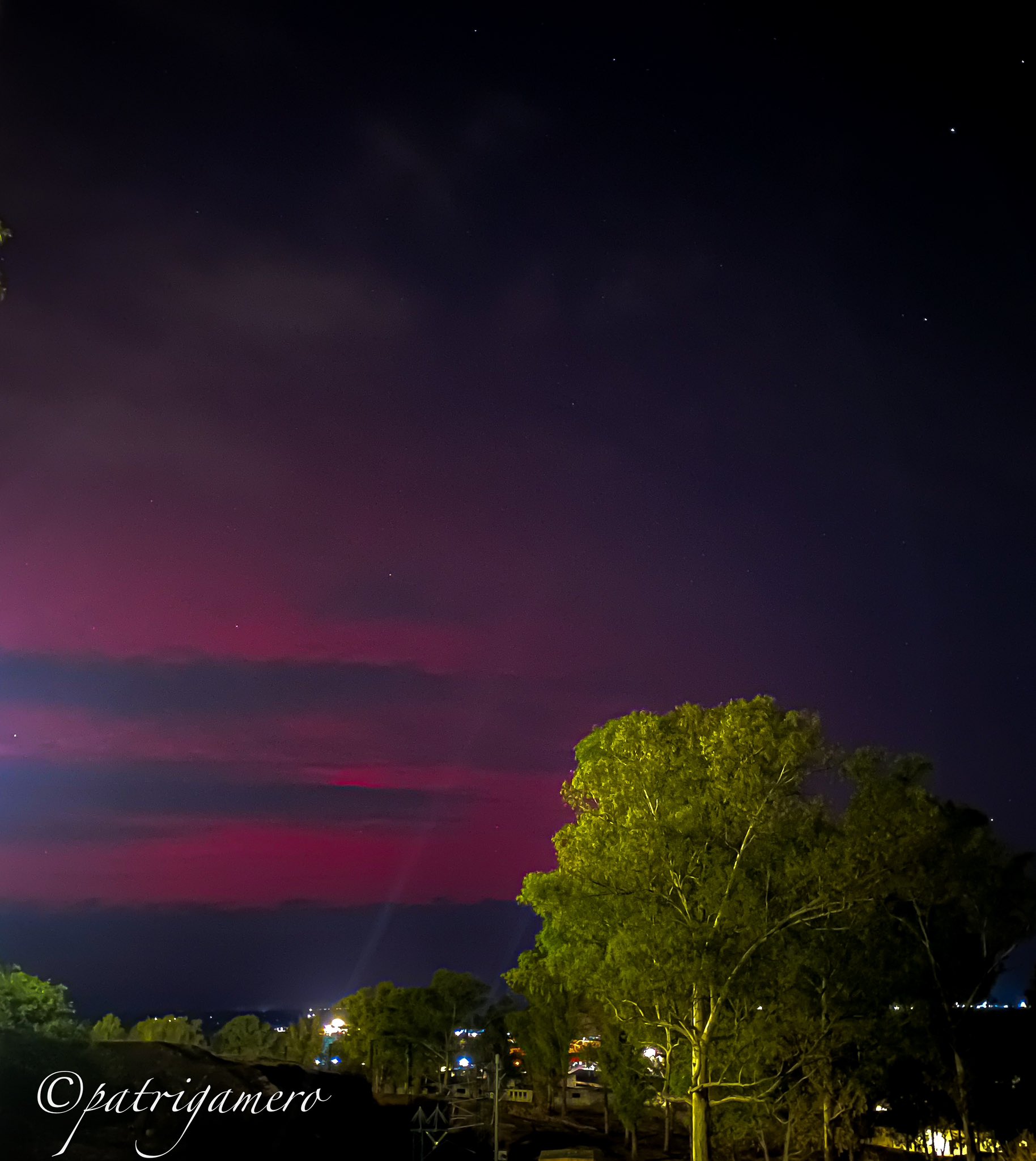 Auroras Boreales sobre Badajoz