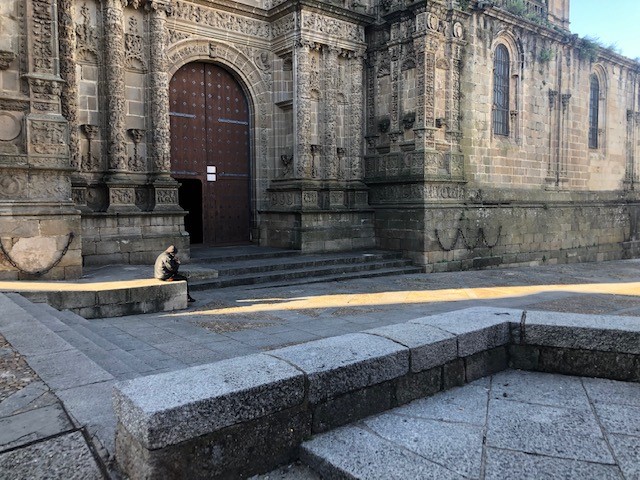 Vista de la plaza de la Catedral de Plasencia.