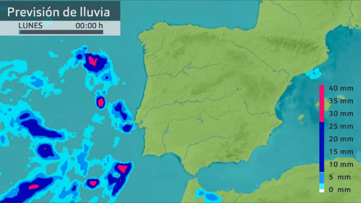 Previsión de lluvia para los próximos días