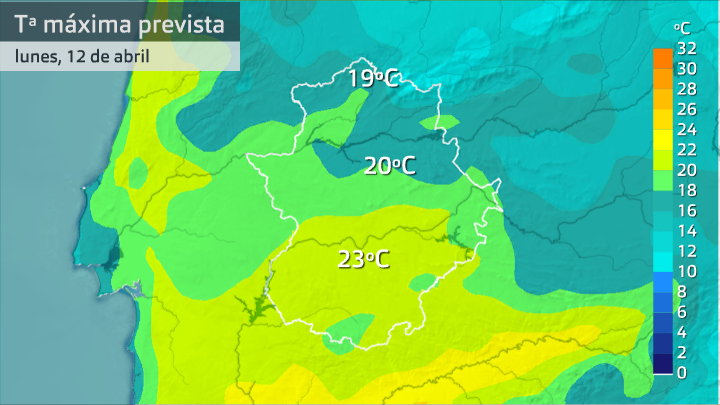 Temperatura máxima prevista