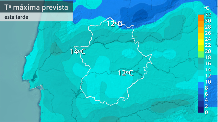 Temperatura máxima prevista lunes 8 de marzo