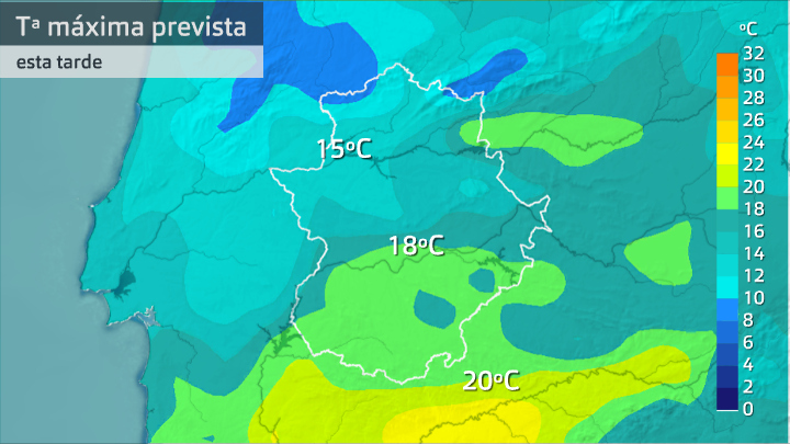 Temperatura máxima prevista para hoy miércoles 21 de abril