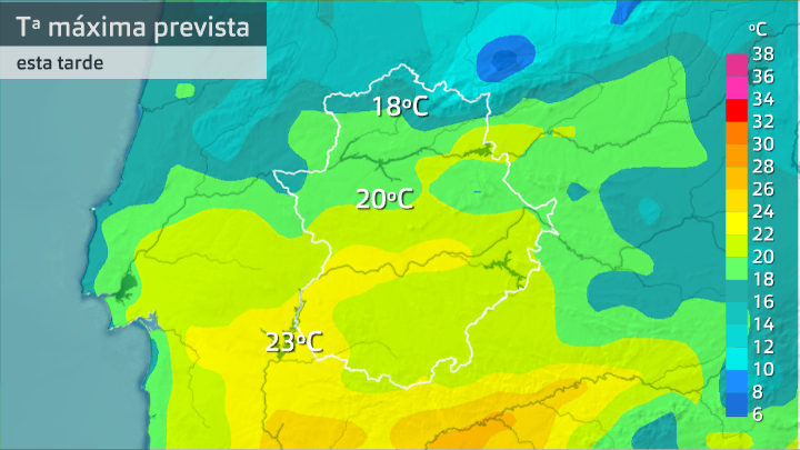 Temperatura máxima prevista para hoy miércoles 12 de mayo