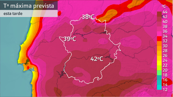 Temperatura máxima prevista para hoy martes 7 de julio