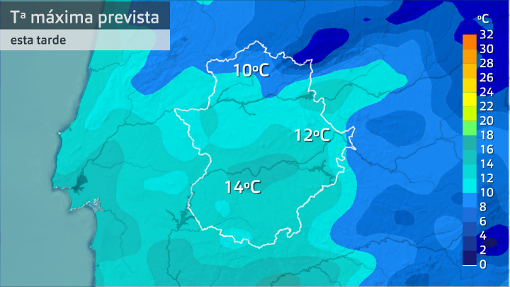 Temperatura máxima prevista miércoles 20 de enero