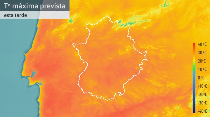 Temperatura máxima prevista para hoy jueves 14 de octubre