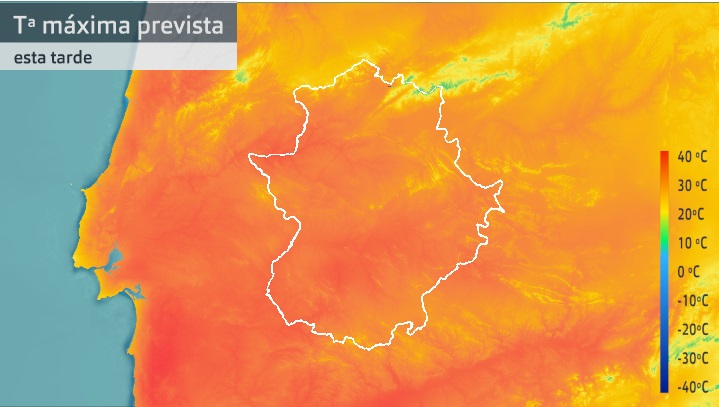 Temperatura máxima prevista para hoy martes 19 de octubre