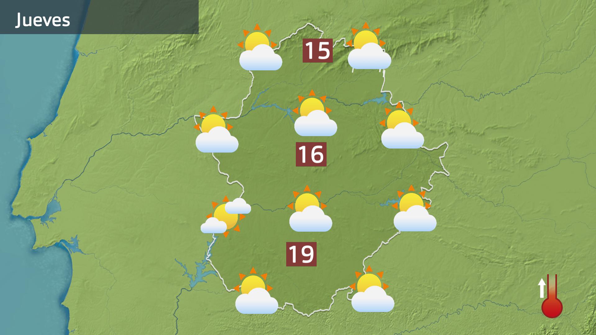 Mapa de previsión para hoy jueves 2 de mayo