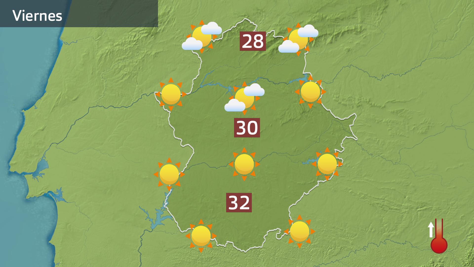 Mapa de previsión para hoy viernes 10 de mayo