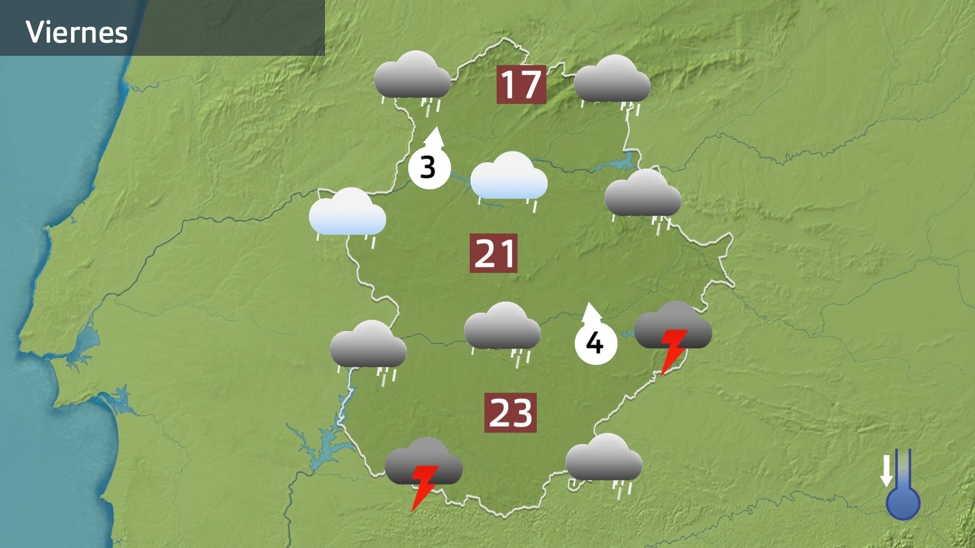 Mapa de previsión para hoy viernes 11 de octubre